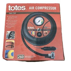 Totes Auto Club Portable Tire Air Compressor 260 PSI NOS NEW In Box